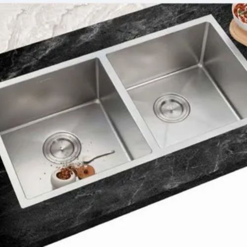 Polished Kitchen Steel Sink, Color : Silver