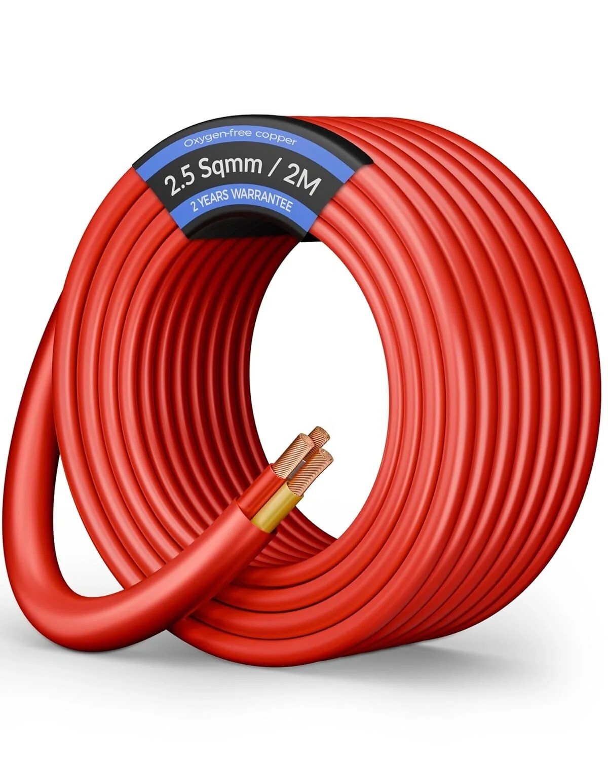 FEDUS 3 Core Pure Copper Power Cable Cord Flame Retardant Heavy Duty Industrial Grade Heavy Load Flexible Heat Resistant Electrical 100% Oxygen-Free Copper Wire for Home Appliances