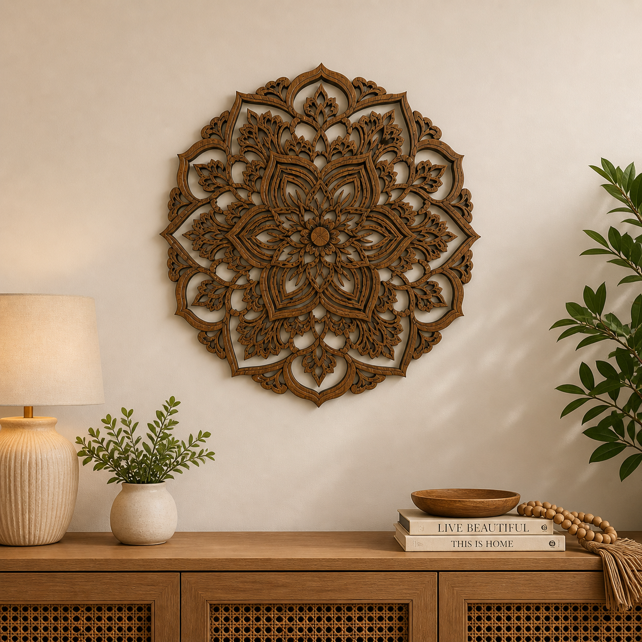 Handcrafted Wooden Mandala Wall Decor